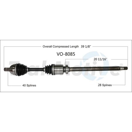Surtrack Axle Cv Axle Shaft, Vo-8085 VO-8085
